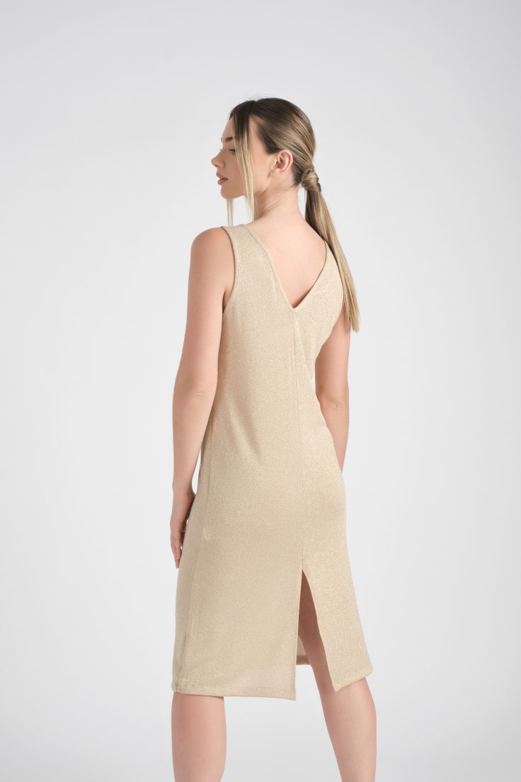 Abito Lungo In Tessuto Lurex