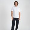 Pigiama Lungo ,Maglia Mezza Manica Con Taschino In Cotone